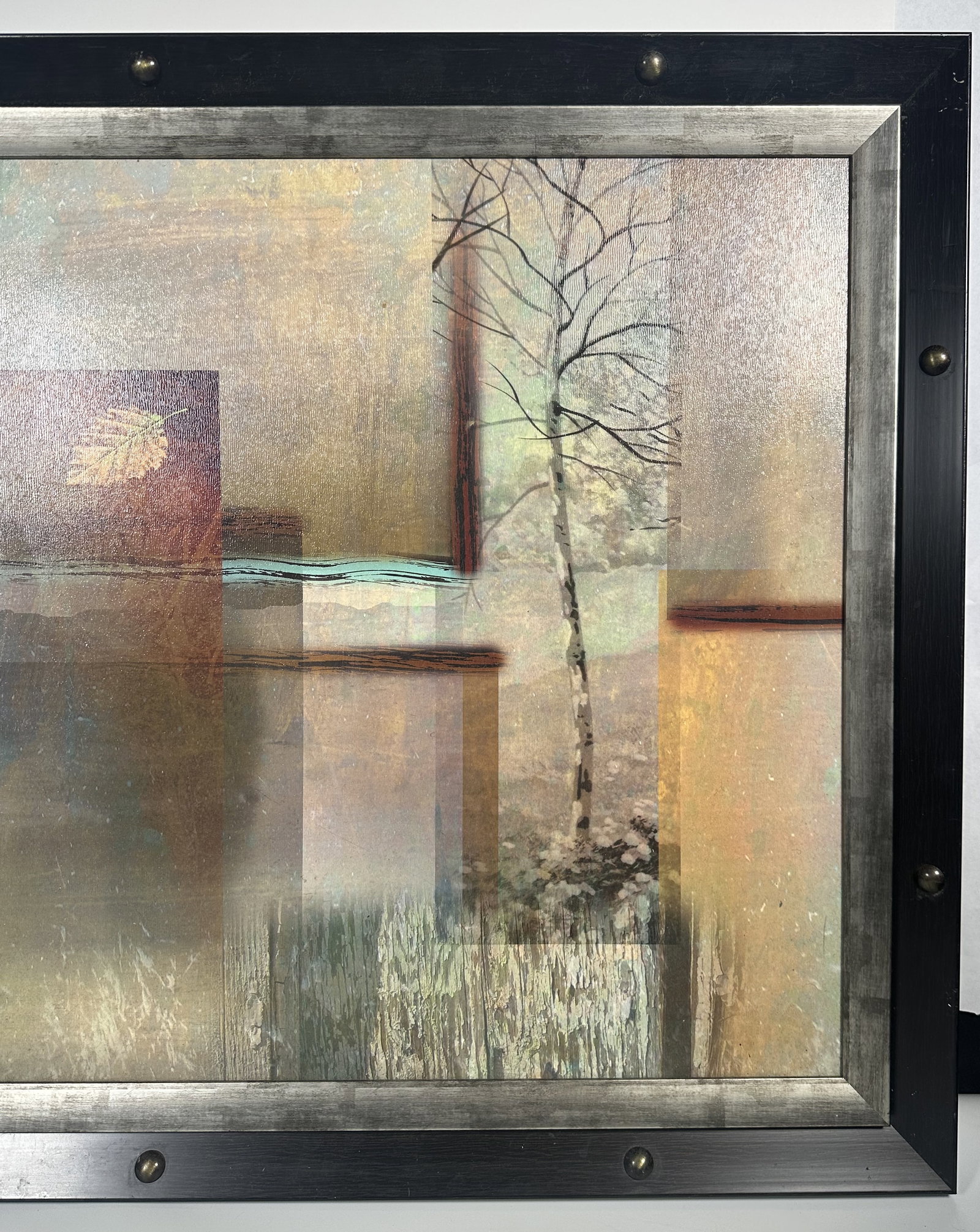 Laurie Fields Fall with Leaf in Cool Frame - Unsigned - 3