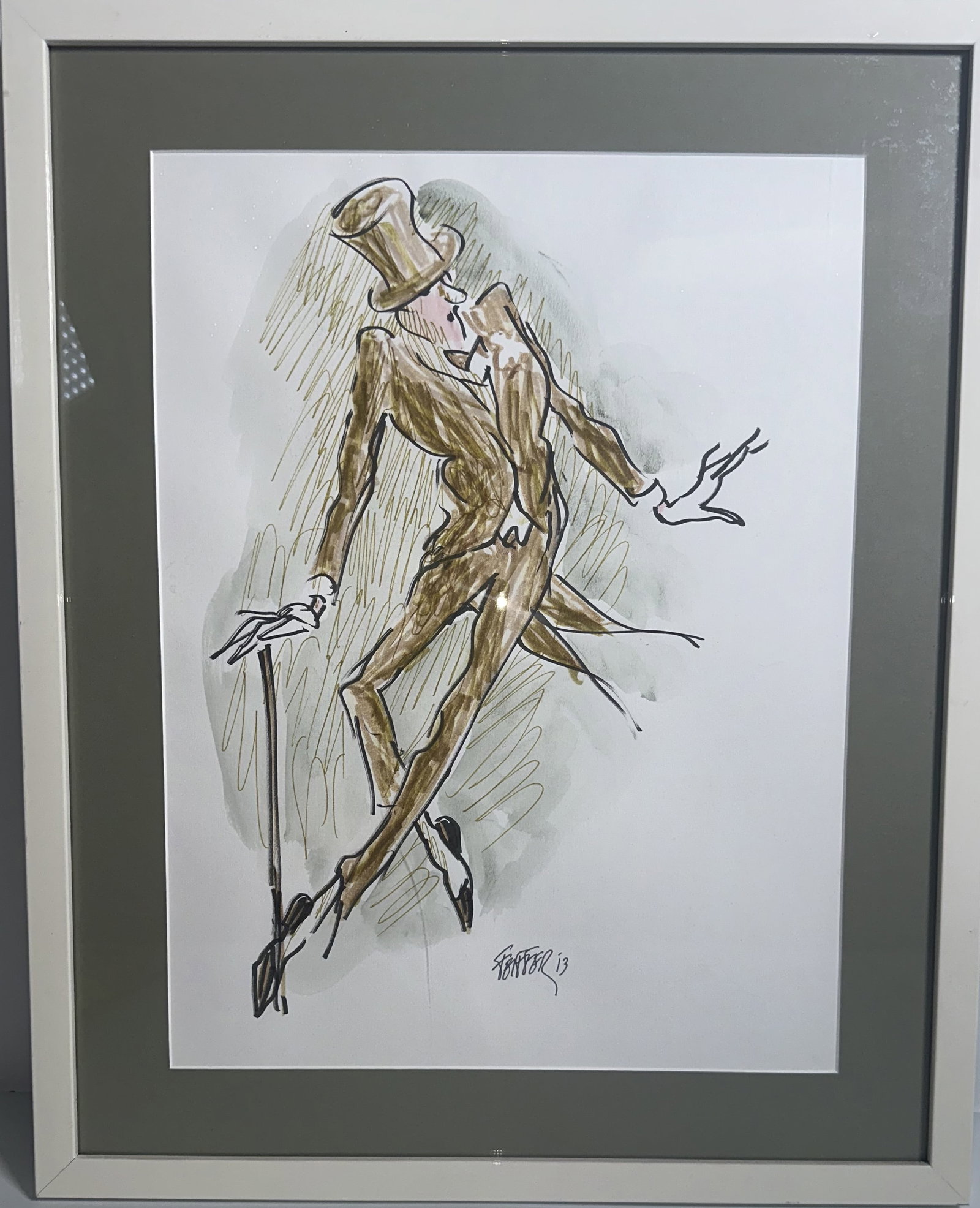 Mixed Media Drawing by Jules Feiffer (1 of 5)