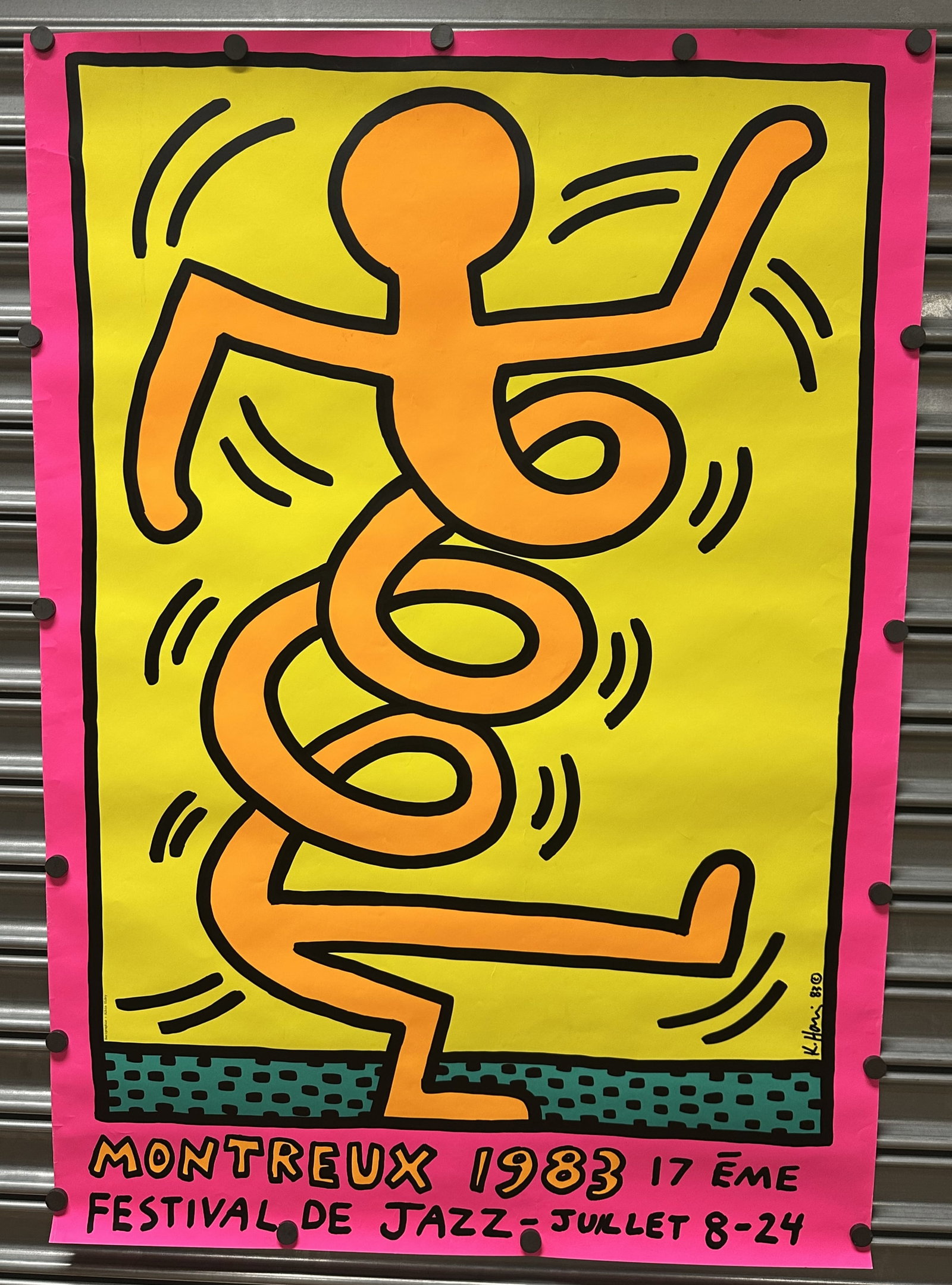 Rare Original Keith Haring Vintage Poster Montreux Jazz Festival 1983 - Please READ!! (1 of 11)