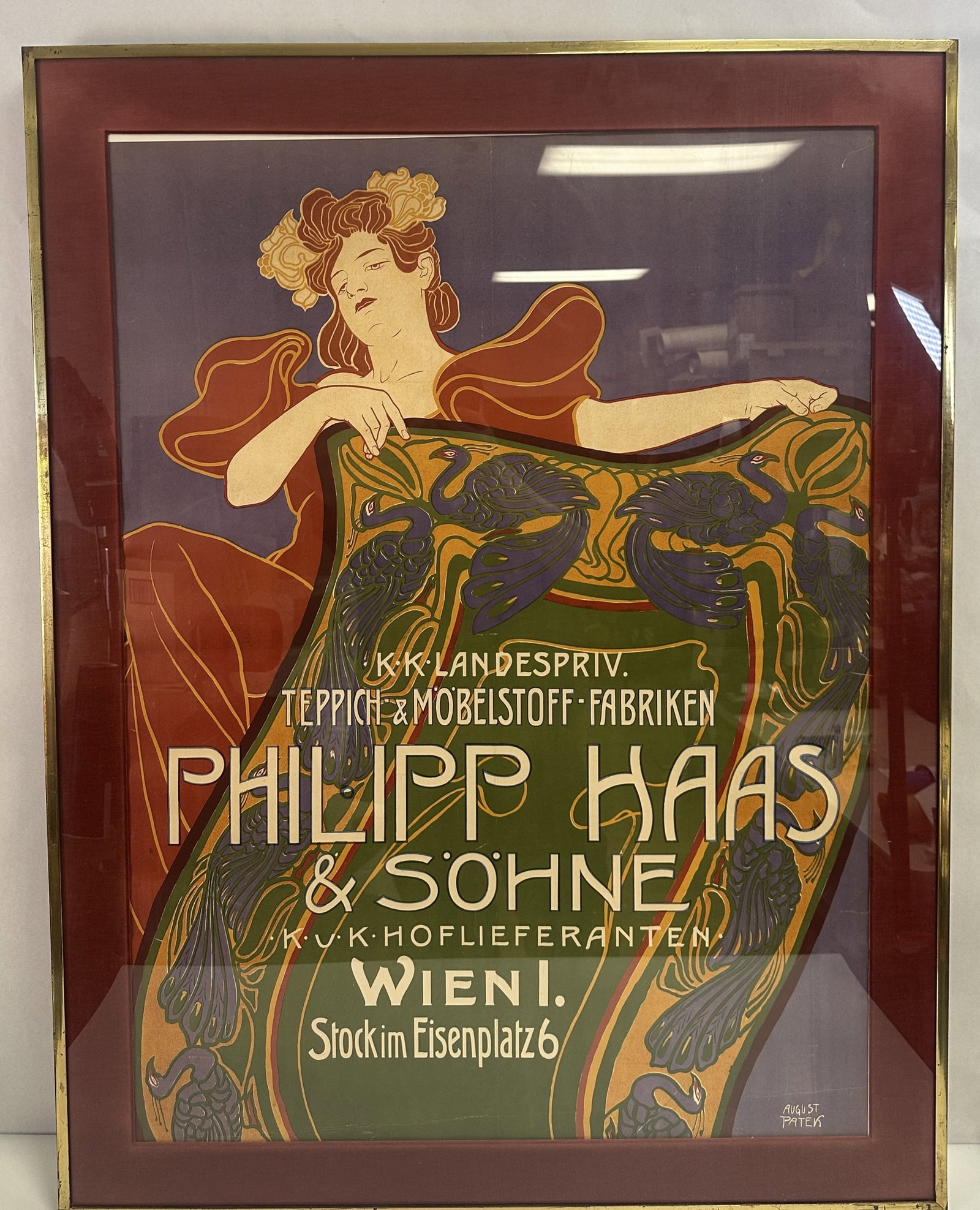 Austrian August Patek Art Nouveau Poster Philipp Haas and Sohne (1 of 5)