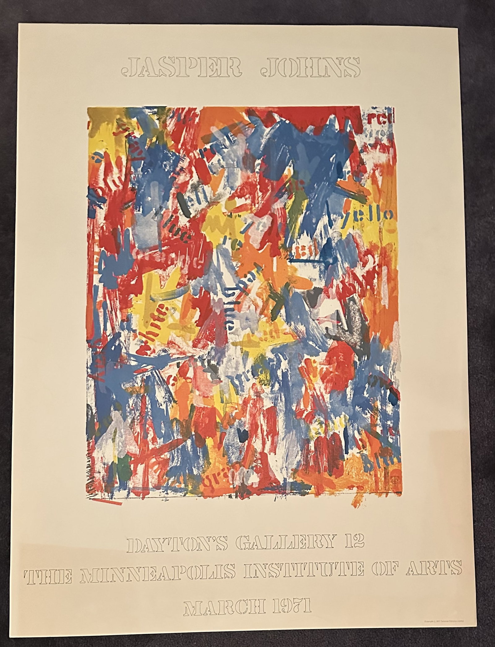 Jasper Johns 1971 Daytons Gallery 12 Minneapolis Institute Poster (1 of 2)
