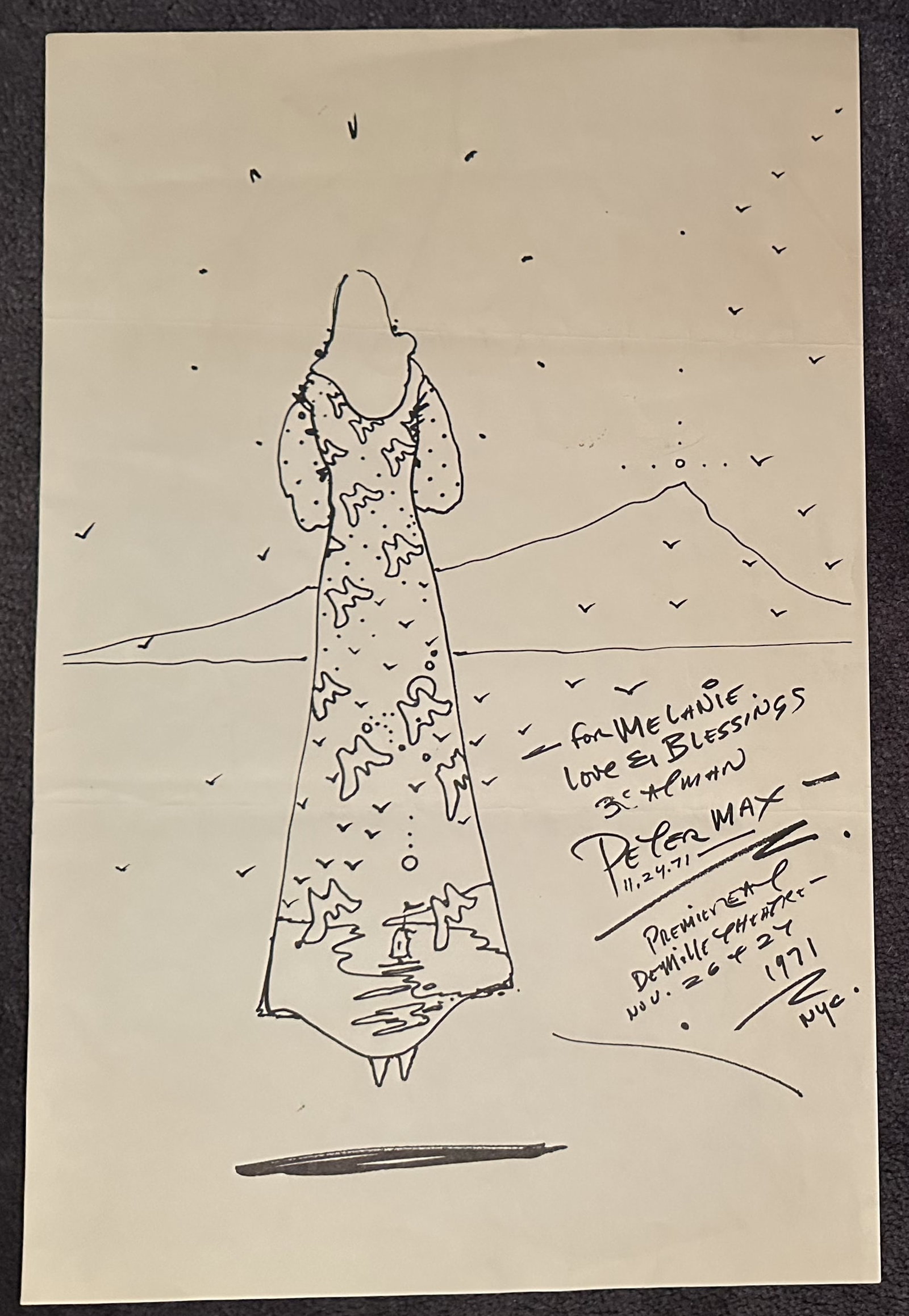Peter Max Poster for Melanie Safka Concert 1971 (1 of 3)