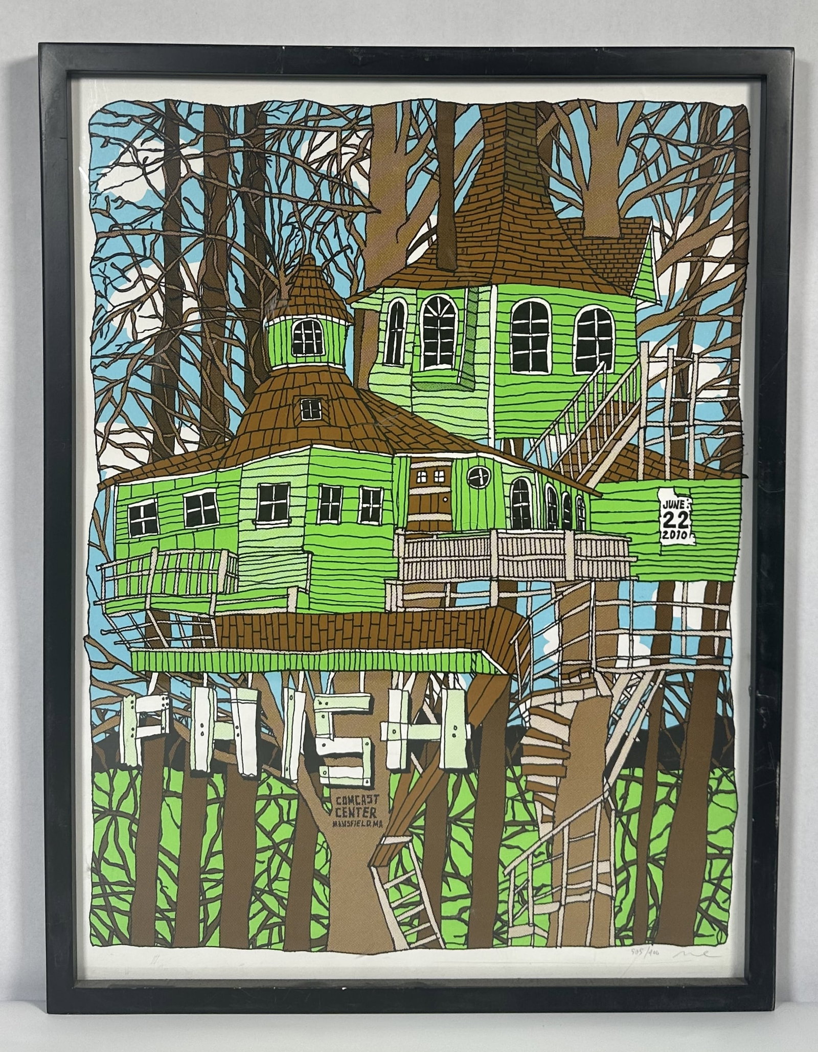 Framed Nate Duval Phish Concert Poster Limited Edition 2010 (1 of 5)