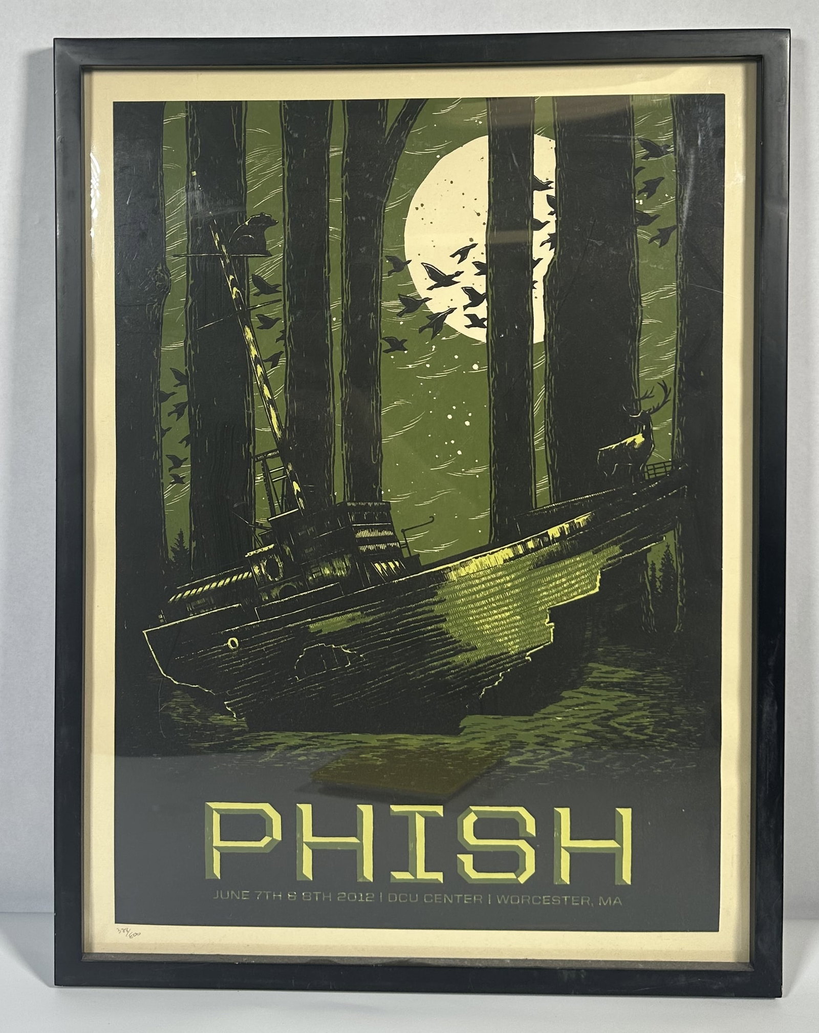 Framed Nate Duval Phish Concert Poster Limited Edition 2012 (1 of 3)