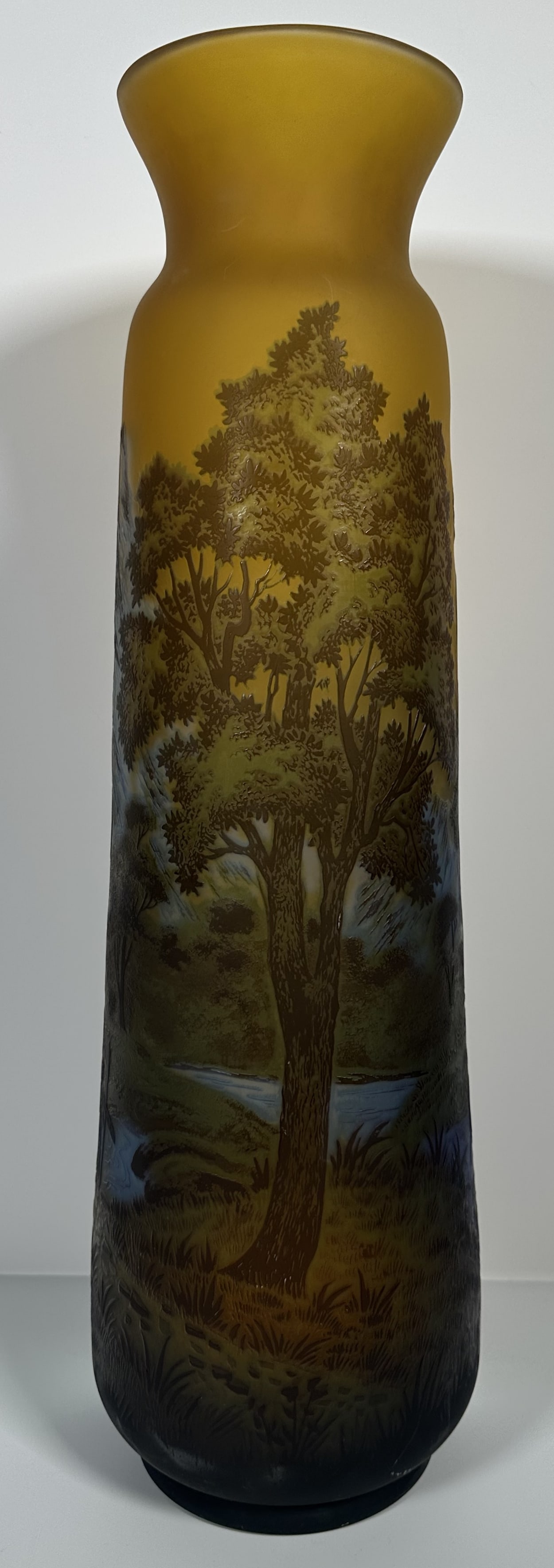 Large Daum Nancy Vase Beautiful Colorful Nature Scene (1 of 11)