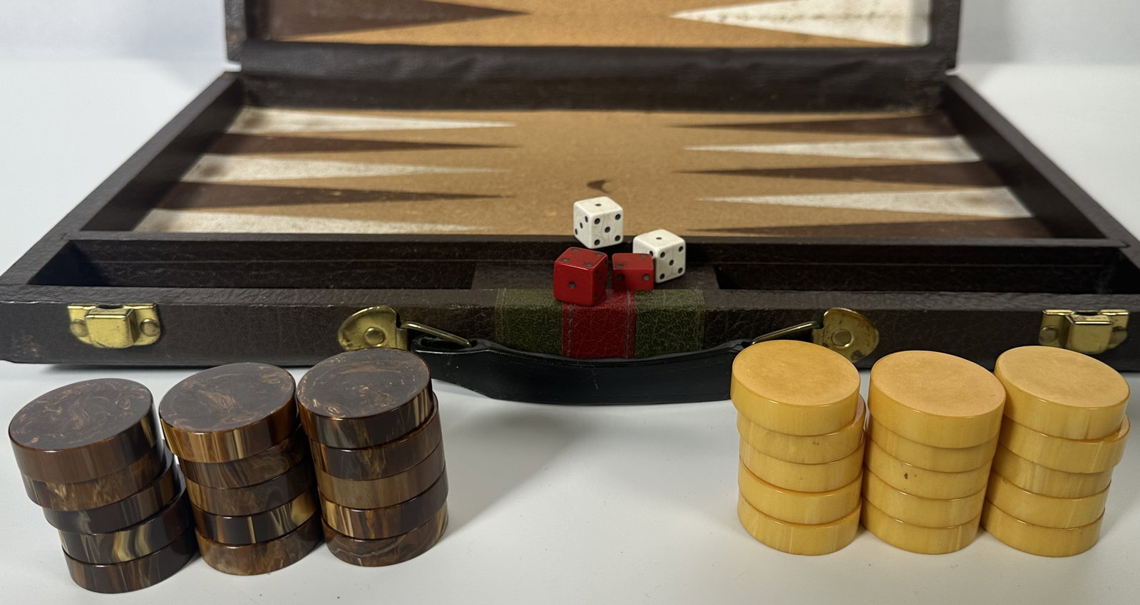 Backgammon Set Brown and Tan - 2