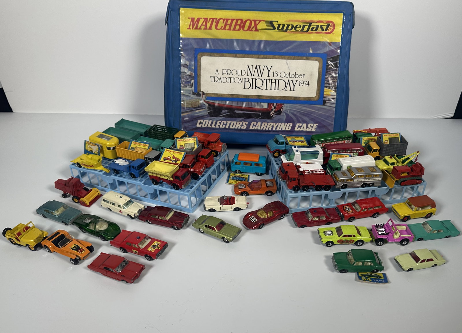 Group of 46 Early Clean Matchbox Cars in Carry Case (1 of 8)