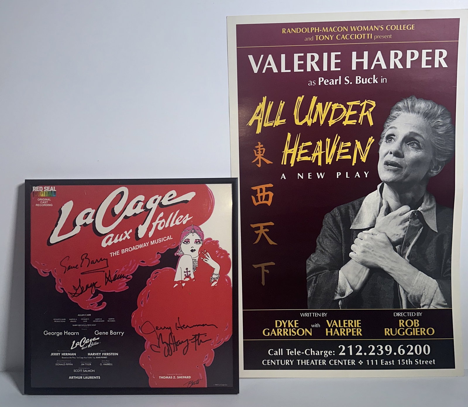 Two Broadway Theatre Posters - La Cage Aux Folles - Cast Signed (1 of 5)