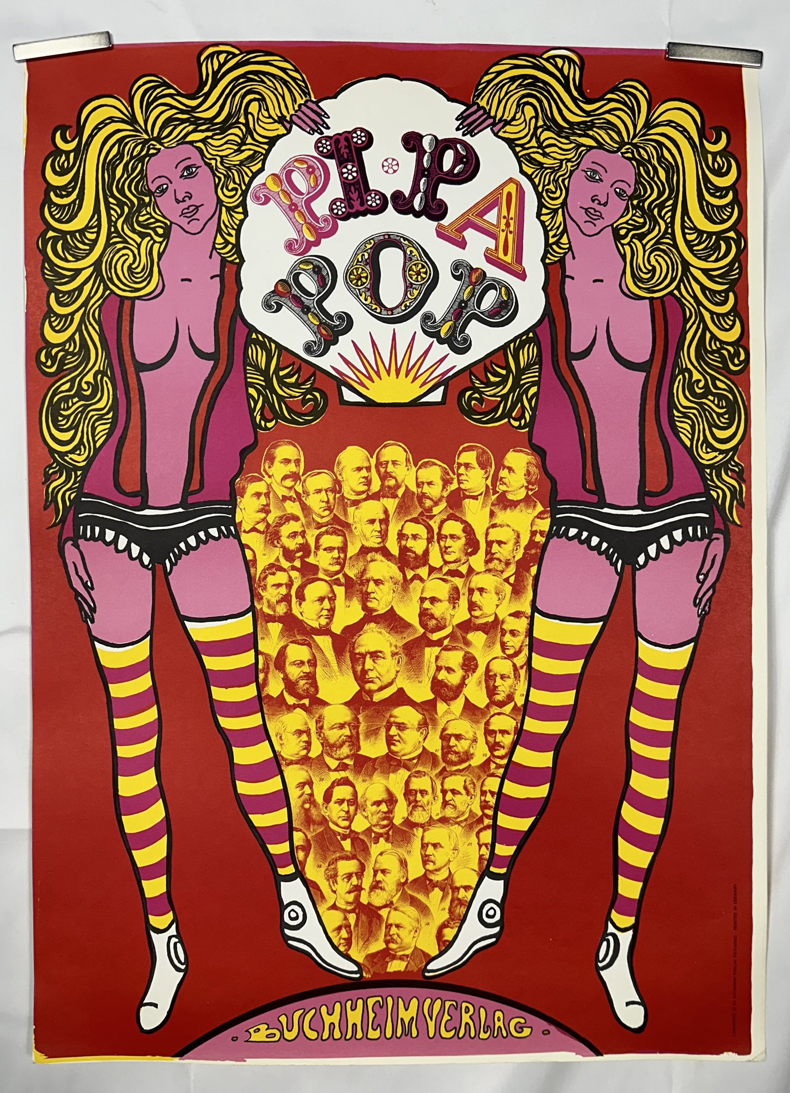 Vintage 1969 Psychadelic Pipa Pop Poster (1 of 2)