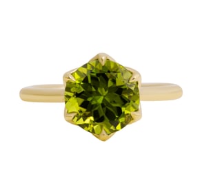 Ring with Green Peridot