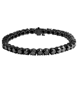 Tennis Bracelet with Black Diamonds