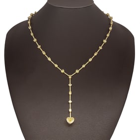 Fancy Yellow Diamond Tennis Necklace