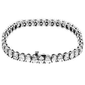 GIA Certified Tennis Bracelet with Oval Diamonds 0.40ct each stone
