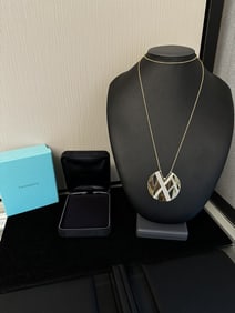 Tiffany & Co. 18K Yellow Gold Atlas Large Necklace with Diamonds