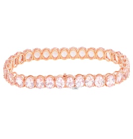 Tennis Bracelet with Pink Oval Morganites