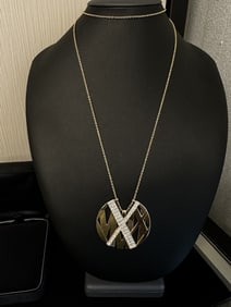 Tiffany & Co. 18K Yellow Gold Atlas Large Necklace with Diamonds