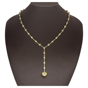 Fancy Yellow Diamond Tennis Necklace