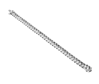 GIA Certified Tennis Bracelet with Oval Diamonds 0.40ct each stone