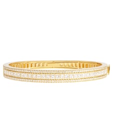 Bangle Bracelet with Princess Cut Diamonds