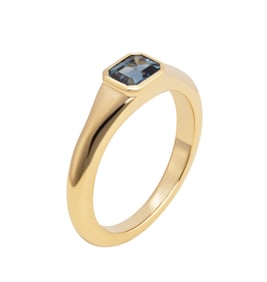 Pinky Ring with Teal Sapphire