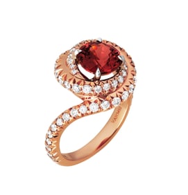 Ring in 14K Rose Gold with 2.10ct Peach Spinel