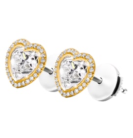 GIA Certified Heart Shape Stud Earrings