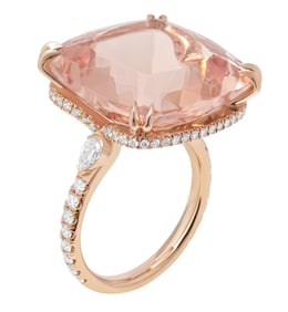 Cocktail Ring with Pink Morganite