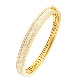 Bangle Bracelet with Princess Cut Diamonds