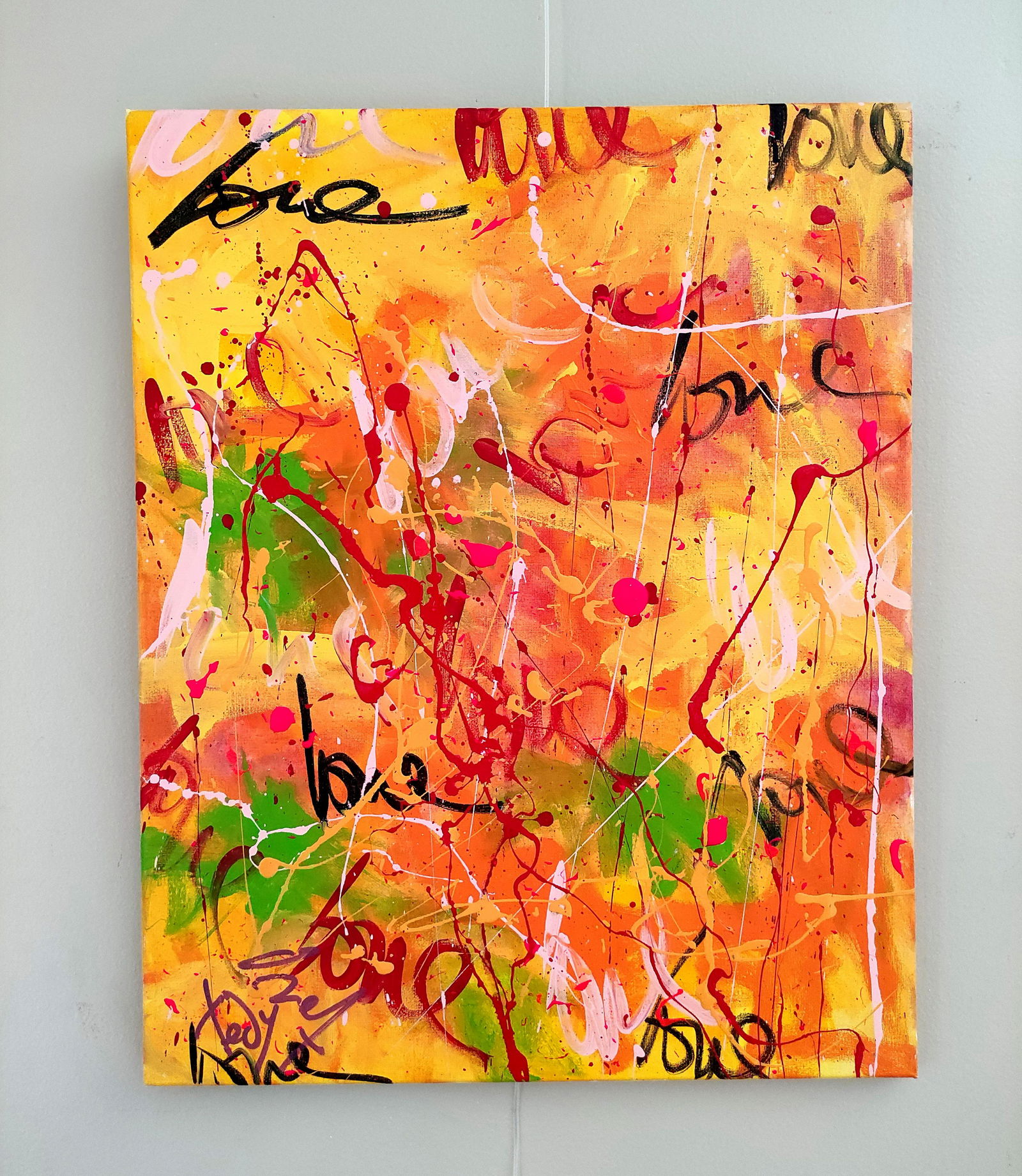 TedyZet - Loves sunrise #1, Original urban abstract painting, COA, 16"x20"in (1 of 2)