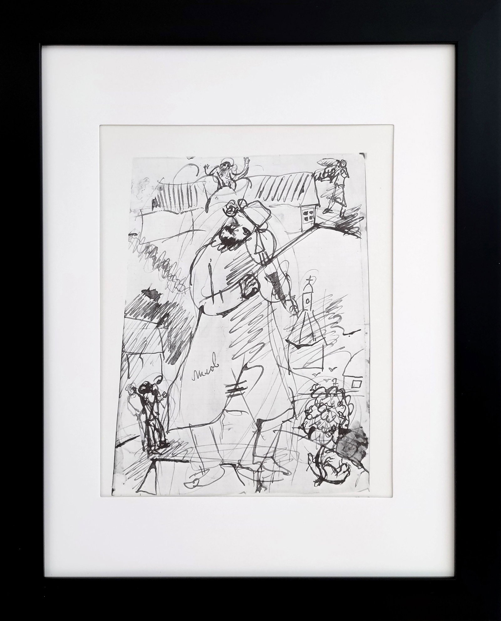 Marc Chagall - The Fiddler, Rare Offset Lithograph 1975; 12"x15"in (1 of 3)
