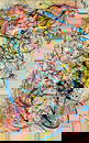 Ele2Wais - "Erebus"original abstract painting on canvas hand signed 38" x 24"