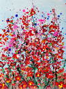 Ele2Wais - "Flowering Shrub" original abstract painting on canvas hand signed 24" x 18"