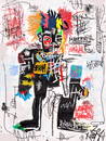 TedyZet - Graffiti - The cult of Basquiat's_ Skull #3, digital painting, COA; 24"x18" in