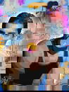 TedyZet - Graffiti wall _ Freddie Mercury & Rose balloon, digital painting, COA; 18" x 24"