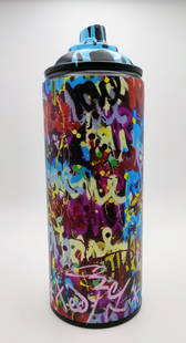 TedyZet - Sculpture/painting -CAN_Love is Power #4B, COA; 7"x 3"x 3"in: This original 3D artwork is hand-painted on an empty spray-paint can. Title: CAN_Love is Power #4B; Year: 2023; Hand signed; Artist: Tadas Zaicikas - TedyZet (b1974); Certificate of Authenticity