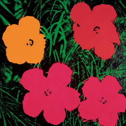 Andy Warhol (After) - Flowers, c.1964 (1 red, 1 yellow, 2 pink); 23,5" x 23,5" in