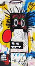 TedyZet -Mr. Clown, Original OIL abstract, COA, 16"x30" in