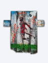 TedyZet - Graffiti on Fence_ Michael Jordan's Jump, Original urban abstract painting, COA, 23"x24"in