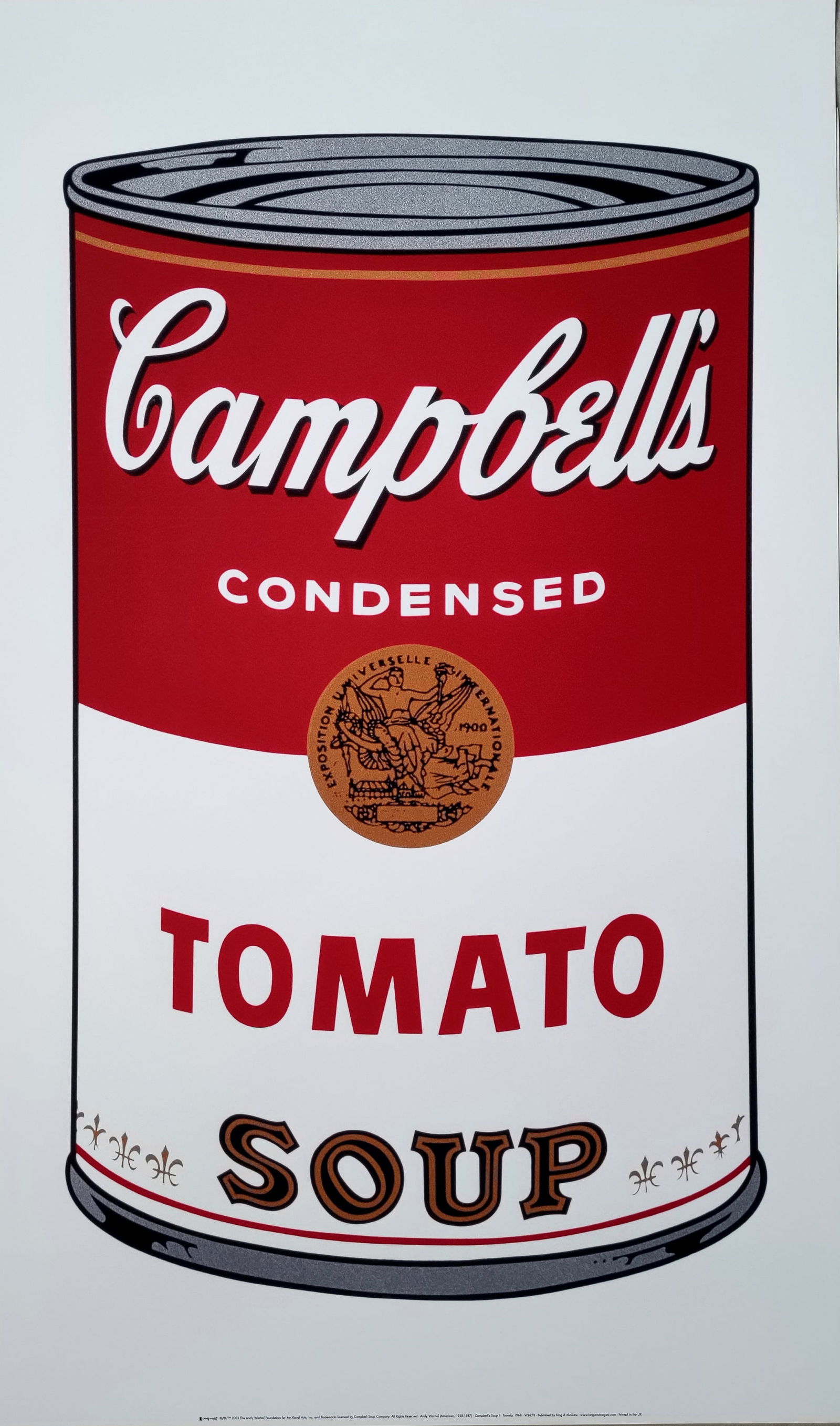 Andy Warhol (After) - Warhol_ Campbel's soup, 1967 (on blue ground); 40" x 24" in (1 of 4)