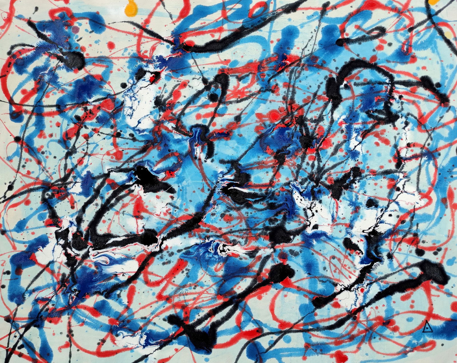 Arvy -Loste N7, Original abstract painting, COA; 36"x28" (1 of 4)