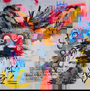 Jittery Jester  – 56"x56" – TedyZet – Original Oil, Mixed Media on Canvas