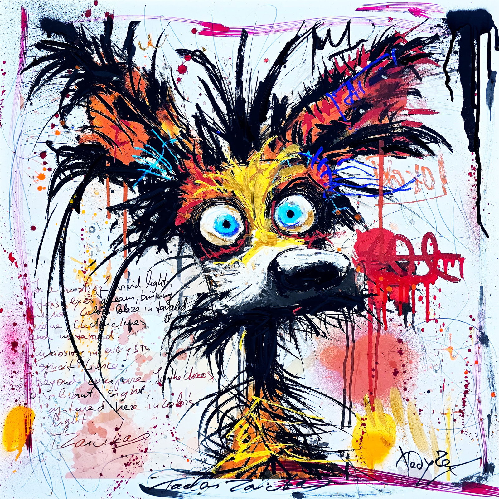 Electric Fox #A   – 24"x24" – TedyZet – Original painting (1 of 3)