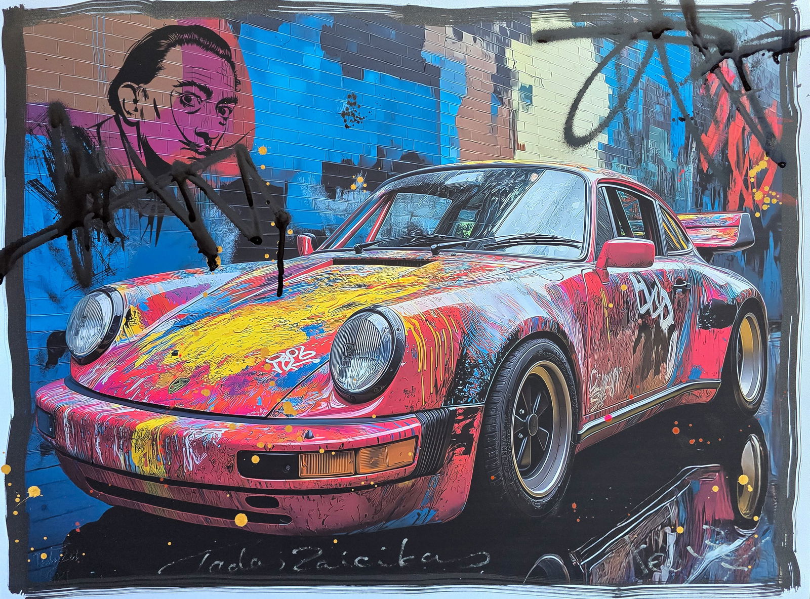 Urban Porsche_ Graffiti 911 #A   – 18"x24" – TedyZet – Original painting (1 of 3)