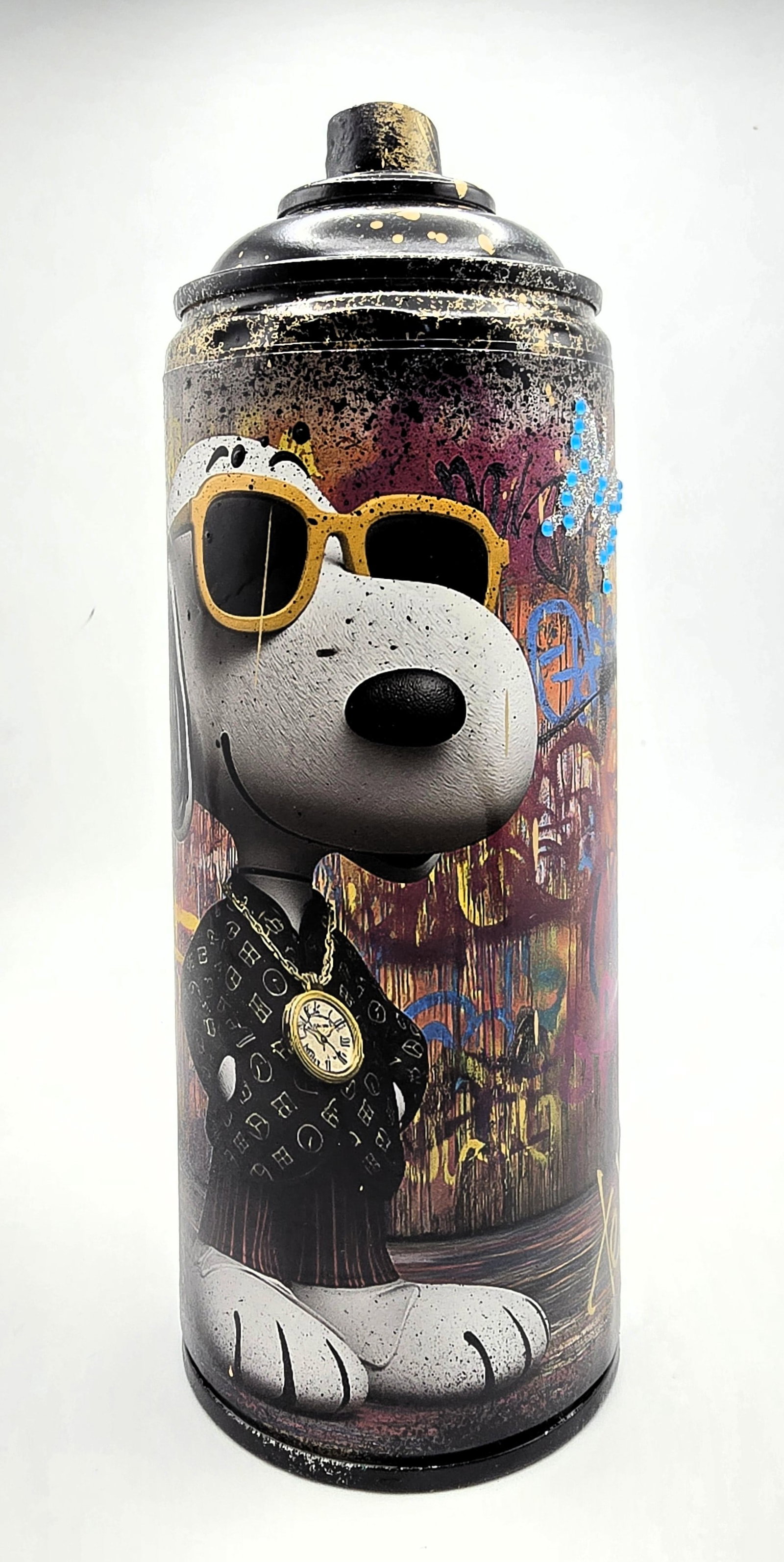 Hip Hop Snoopy (TZ-15) – 7"x2.6" – TedyZet – Original painting on Spray Paint Can (1 of 4)