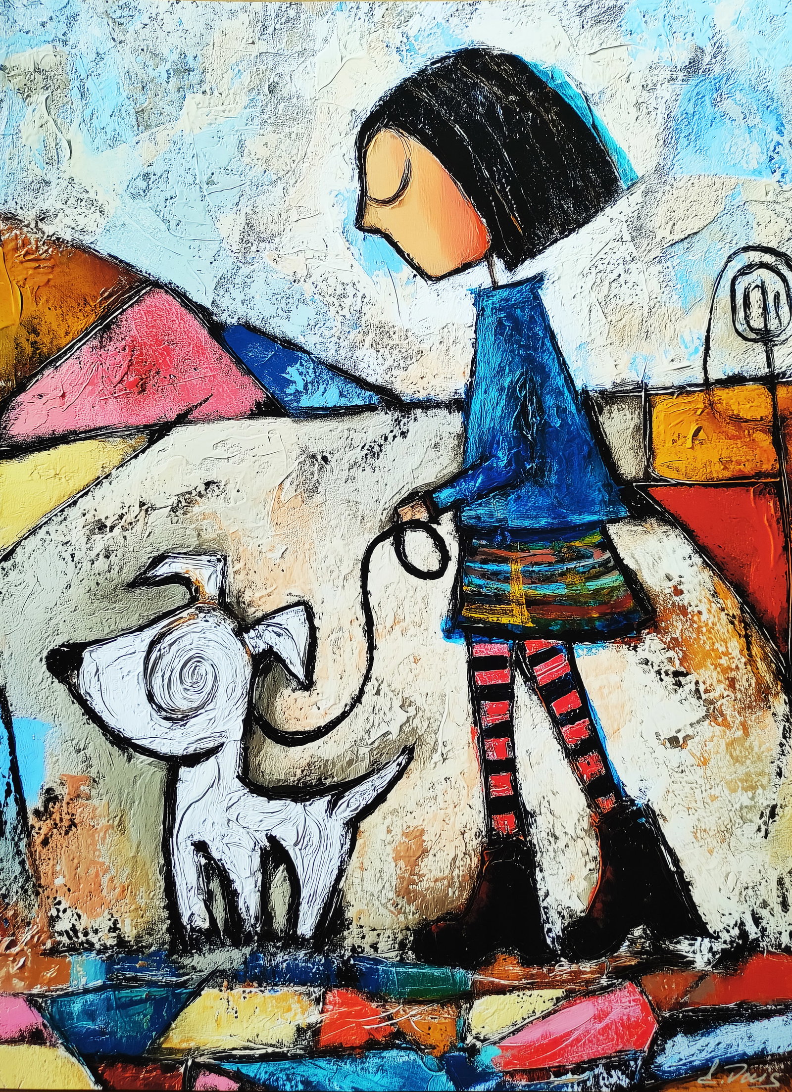 Elena Vaisman – "Simple Joys", Painting on art paper, 18x24 in (45.7 × 61 cm) , 2025: “Simple Joys” is an 18 × 24-inch (45.7 × 61 cm) piece on heavyweight art paper, signed and dated 2025 by Elena Vaisman on both front and back. Unframed and in pristine condition, it comes wi