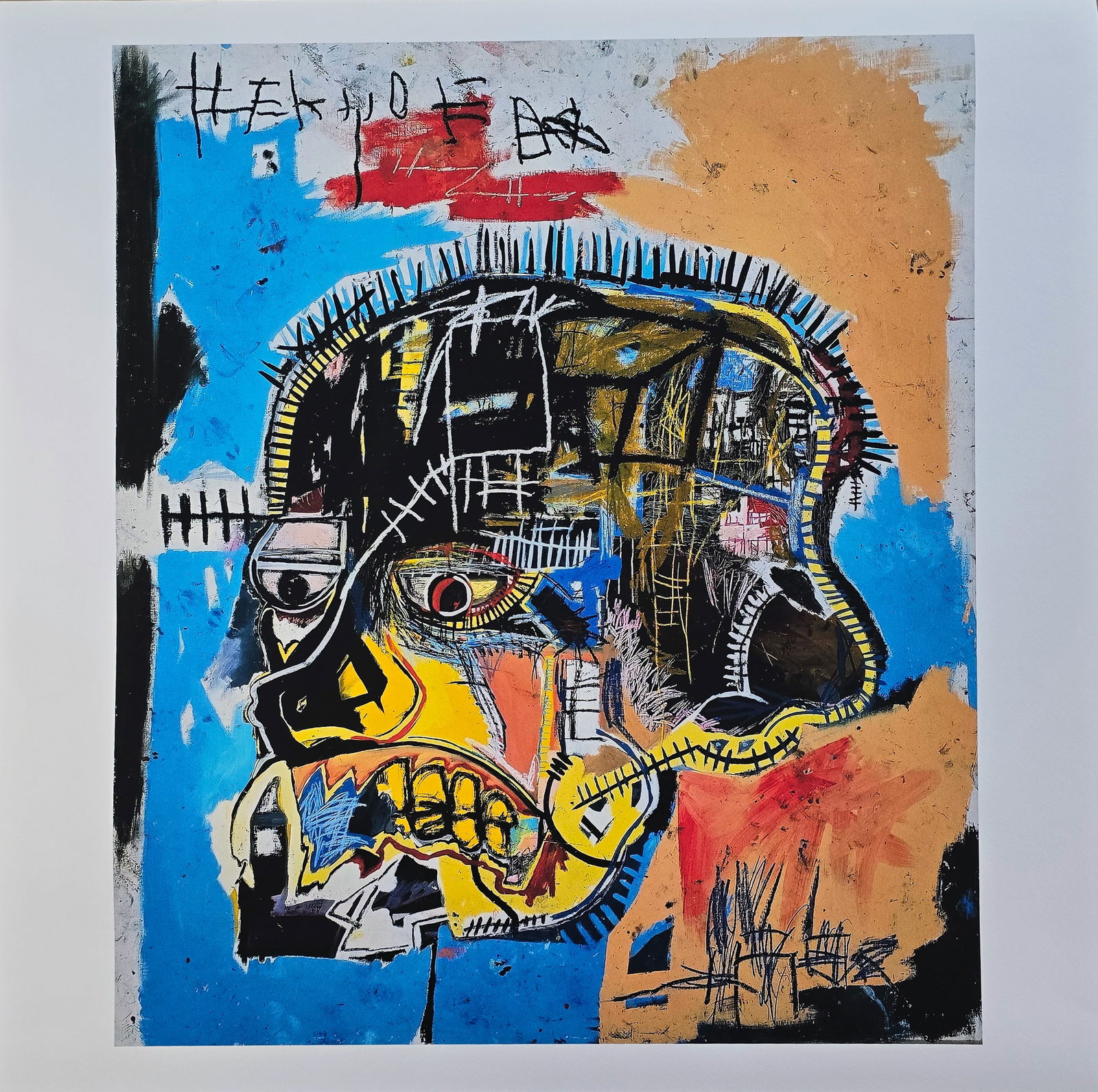 Jean-Michel Basquiat  - Untitled (Skull) 1981; 24"x24" in (1 of 2)