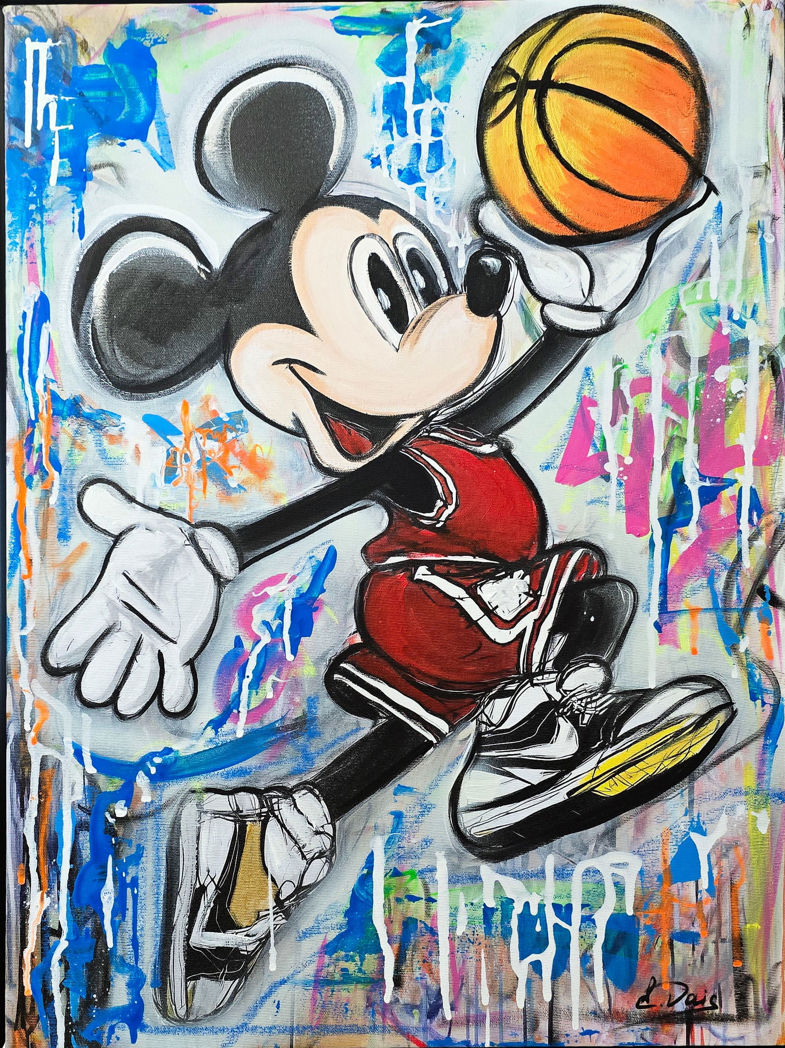 Elena Vaisman – "Mickey Mouse 1", Original Painting on Canvas, 18x24 in (45.7 × 61 cm), 2025 (1 of 2)