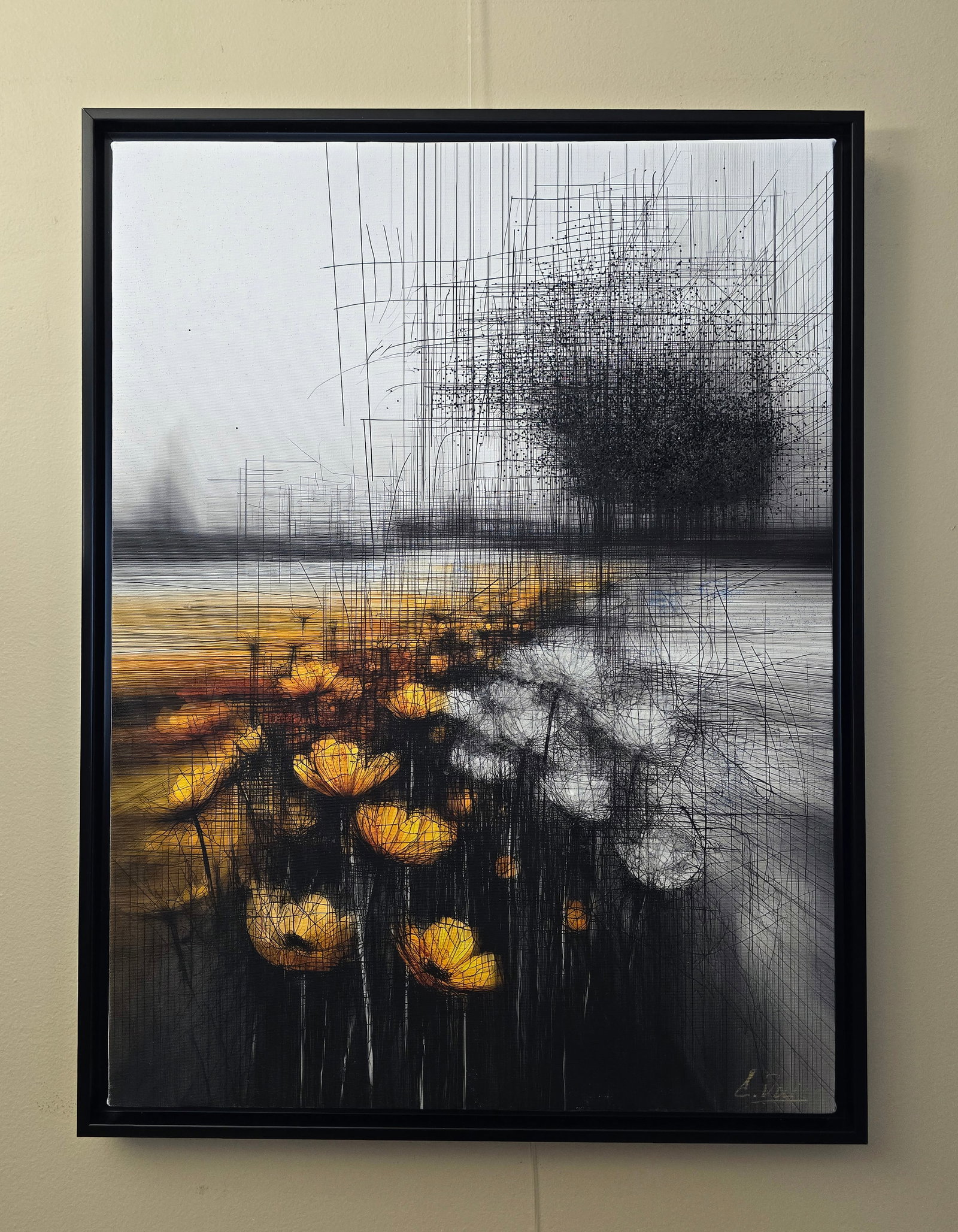 Elena Vaisman – "Woven from Liens 4", Original Mixed Media on Canvas, 18x24 in (45.7 × 61 cm),: “Woven from Liens 4” is an original 18 × 24 in (45.7 × 61 cm) mixed media painting on canvas, signed and dated 2025 by Elena Vaisman on both the front and back. Ready to hand and in pristine
