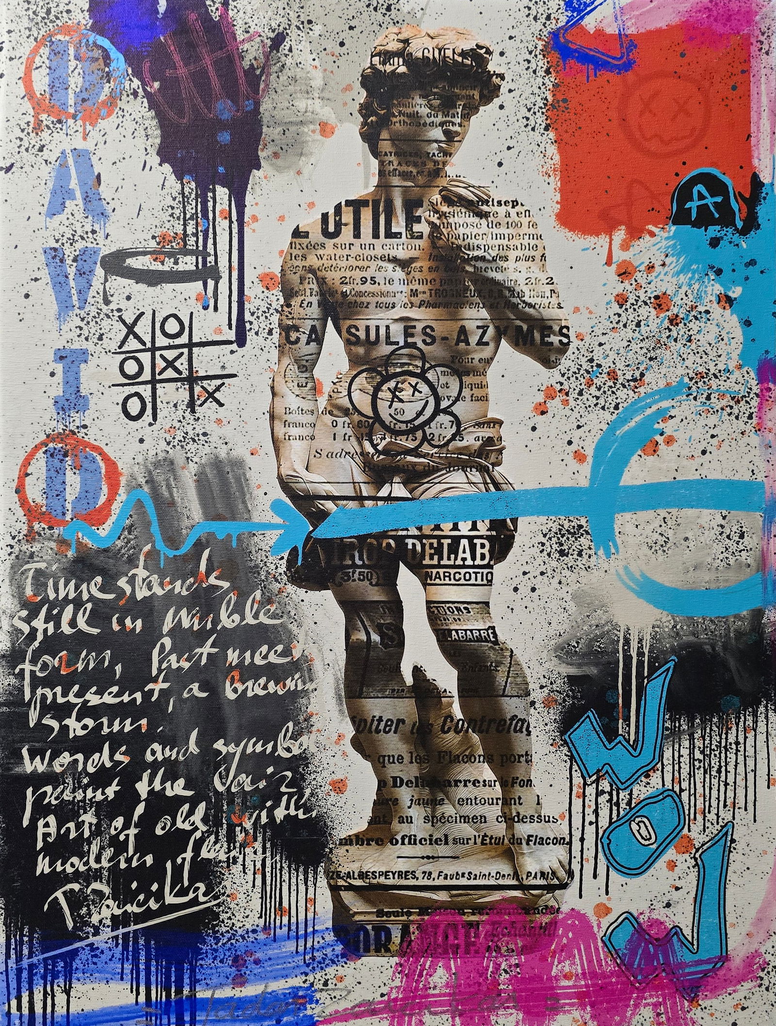 Echoes of Modernity – 18"x24" – TedyZet – Original Mixed Media on Canvas (1 of 3)