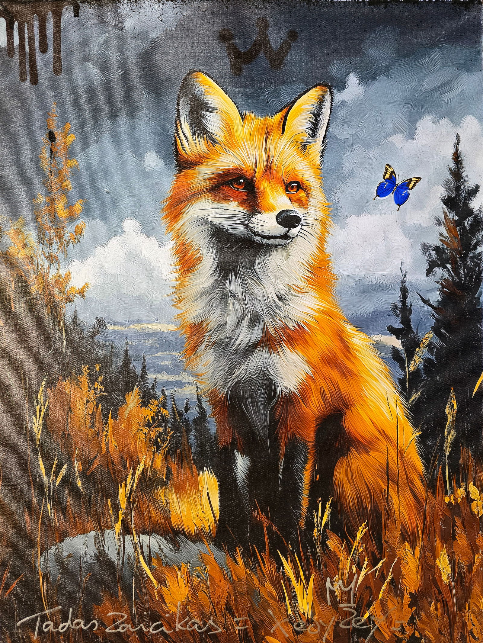 King of Autumn – 18"x24" – TedyZet – Original Mixed Media on Canvas (1 of 3)